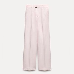 ZARA Women Collection Straight Cut Suit Dress Pant Pink Size S NWT